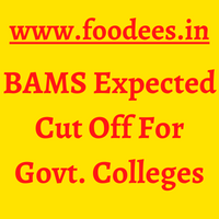 BAMS Expected Cut Off For Govt. Colleges 